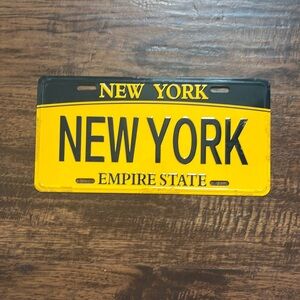 new york state license plate tin sign